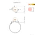thumbnail image 5 of ANGARA Classic Freshwater Cultured Pearl Bypass Ring in 14K White Gold for Women | June Birthstone, Birthday, Anniversary, Jewelry Gift for Women | Pearl Ring, 5 of 9