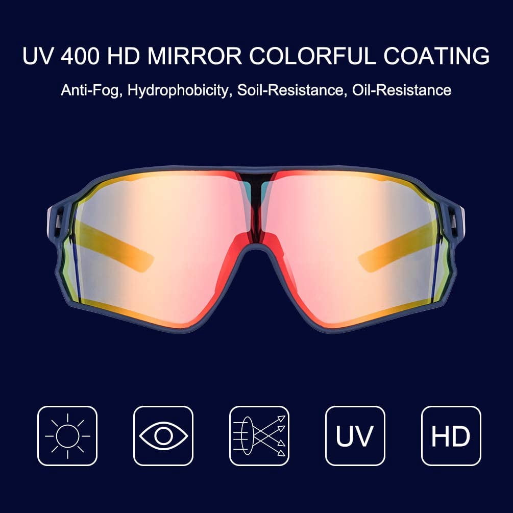 ROCKBROS Polarized Sports Sunglasses Men Women - UV400 Protection Goggle with Myopia Frame for Running Cycling Driving