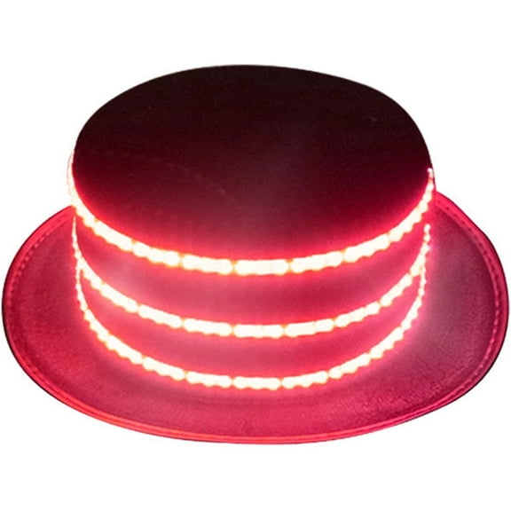 EONQY LED Party Hat, LED Disco Top Hat Light Up Hat Sparkly Glitter Space LED Hat for Women and Men