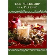 Designer Greetings Our Friendship is a Blessing Christmas Card, 5.25 x 7.5 inches, Heavy Cardstock