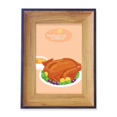 thumbnail image 1 of Happy Thanksgiving Day Turkey Pattern Photo Frame Exhibition Display Art Desktop Painting, 1 of 3
