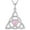 Pink, variant on Celtic Knot Necklace Created Blue Opal Pendant Necklace Jewelry for Women Sterling Silver Trinity Nnot Necklace Triangle