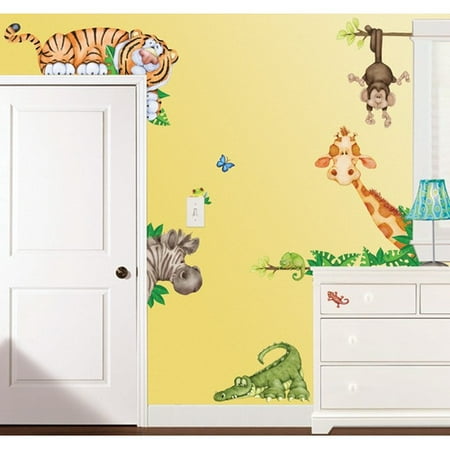 borders unlimited in the jungle super jumbo appliqu wall decal