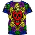 thumbnail image 1 of Halloween Demon Skull Mandala All Over Mens T Shirt Multi X-LG, 1 of 2