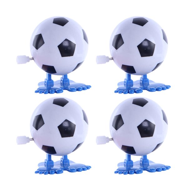 EeaseMX 4 piezas de fútbol de cuerda con mecanismo de relojería, juguetes de fútbol de cuerda para saltar, divertido juguete de cuerda para niños