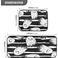 thumbnail image 2 of SKYSONIC Halloween Ghost Cute Kitchen Rugs 2 Pieces, Black Stripe Floor Mat Room Area Rug Washable Carpet Perfect for Living Room Bedroom Entryway, 2 of 7