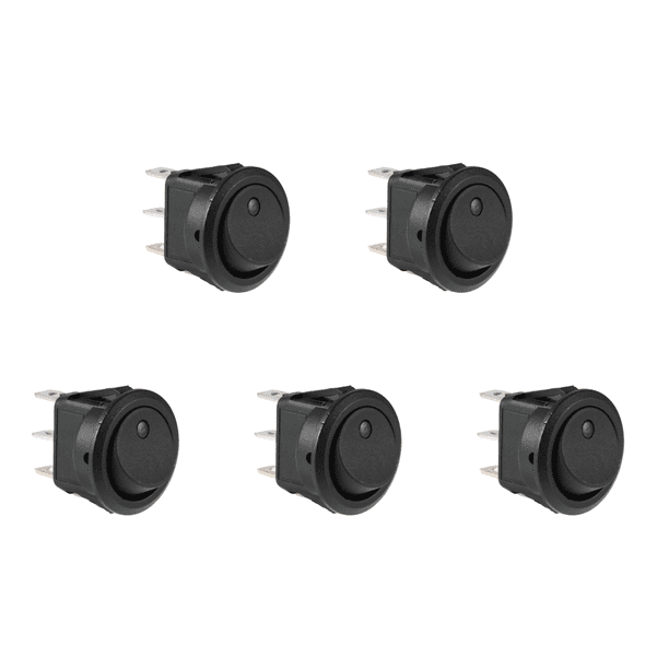 20A 12V 3 Pines Coche Auto Barco Encendido Apagado Punto LED Interruptor Basculante () Azul
