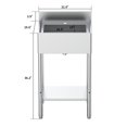 thumbnail image 4 of facefd Standing Stainless-Steel Single Bowl Commercial Restaurant Kitchen Sink Set w/ Faucet, Prep & Utility Washing Hand Basin w/ Storage Shelve, laundry tub for Indoor Outdoor (22in), 4 of 6