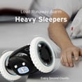 thumbnail image 4 of CLOCKY Reloj despertador extra súper ruidoso para personas que duermen mucho, adultos, niños, adolescentes, dormitorio, mover, saltar, correr, fácil de configurar, reloj despertador digital inteligent, 4 of 5