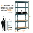 thumbnail image 5 of Topeakmart 2 Pieces of 5 Tiers Boltless Storage Shelf Goods Rack for Home Warehouse, Neptune Blue, 5 of 8