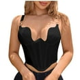 thumbnail image 2 of Yuwull Women'S Bandana Vintage Party Corset Crop Top T2ks Fashion Bustier With Push Up Lace-Up Back Tank Top, 2 of 4