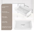 thumbnail image 5 of VEVOR Rectangle Vessel Sink, 24" x 13.8" Bathroom Vessel Sink Countertop, White Ceramic Bathroom Sinks Above Counter, Modern Style, Bright and Elegant, Well-Packaged for Bathroom, Hotel, Toilet, RV, 5 of 9