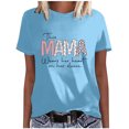 thumbnail image 1 of EQWLJWE Hauts d'Été pour Femmes Hauts pour Femmes en Liquidation Mode Féminine Manches Courtes Col Rond Hauts Amples Blouse Manches Bouffantes Imprimée, 1 of 3