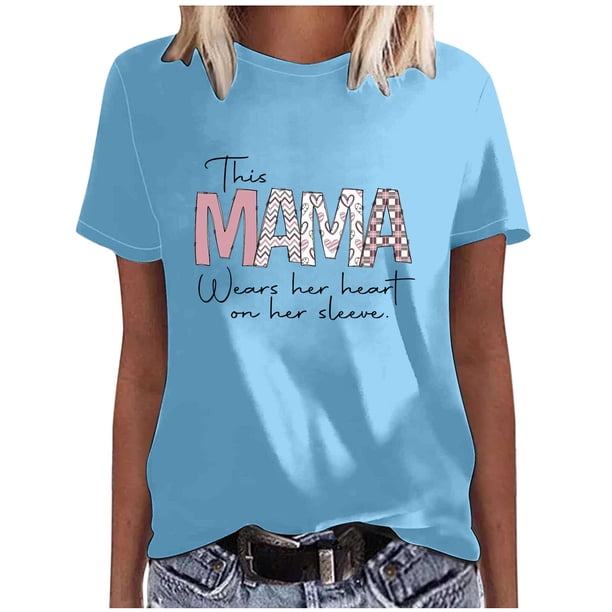 Elegante blusa de manga corta con cuello redondo y manga abullonada para mujer OAVQHLG3B Store lin121212