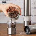 thumbnail image 2 of Salt Pepper Grinder 2 Pack Mills Set Brushed Stainless Steel Battery Powered, 2 of 5