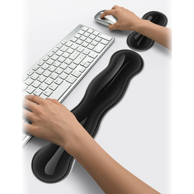 Pompotops TWS Mouse,Computer Mice,Silent TWS Mouse For Laptop,Keyboard Hand Stand Mechanical Keyboard Wrist Stand Soft Rubber Mouse Wrist Stand Computer Office Mouse Wrist Stand Set