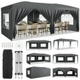 thumbnail image 1 of Yeshouse Carpa plegable de 3 x 6 m con ventanas de polietileno, bolsa con ruedas, paredes laterales extraíbles, refugio impermeable para fiestas, jardines, eventos y bodas, 1 of 10