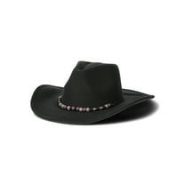 The Pioneer Woman Cowboy Hat with Beaded Band, Black
