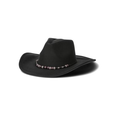 The Pioneer Woman Cowboy Hat with Beaded Band, Black