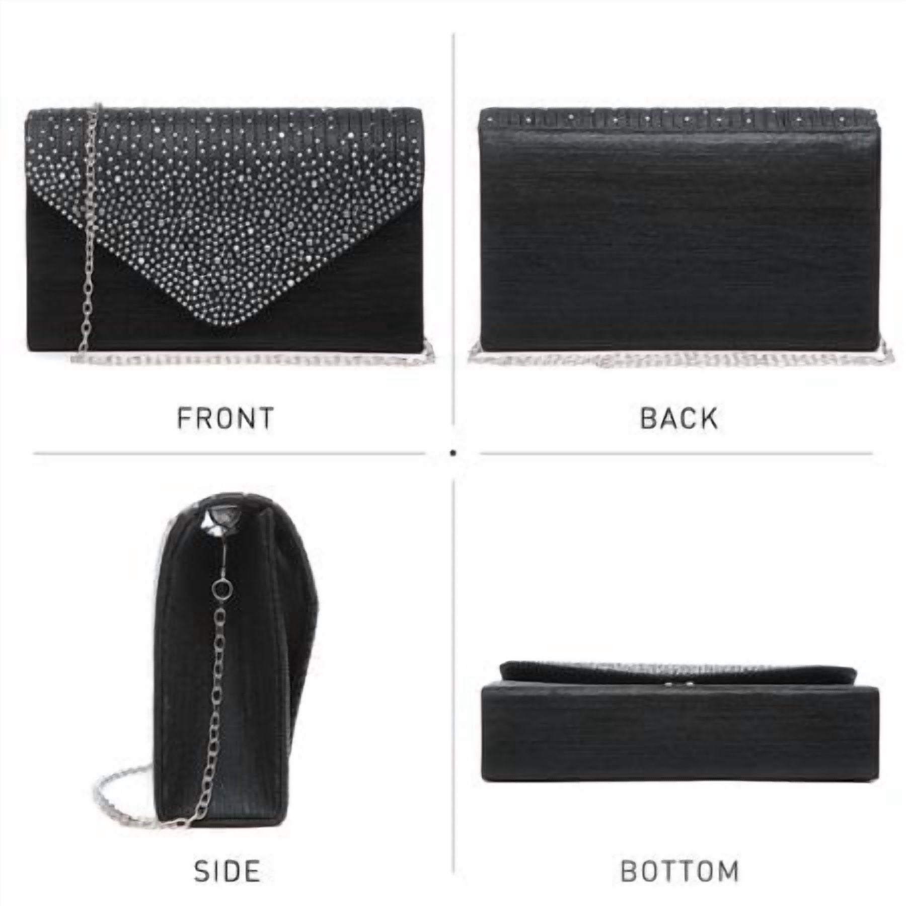 Dasein Women's Evening Bags Envelope Handbag Party Prom Clutch Purse Shoulder Cross Body Bag