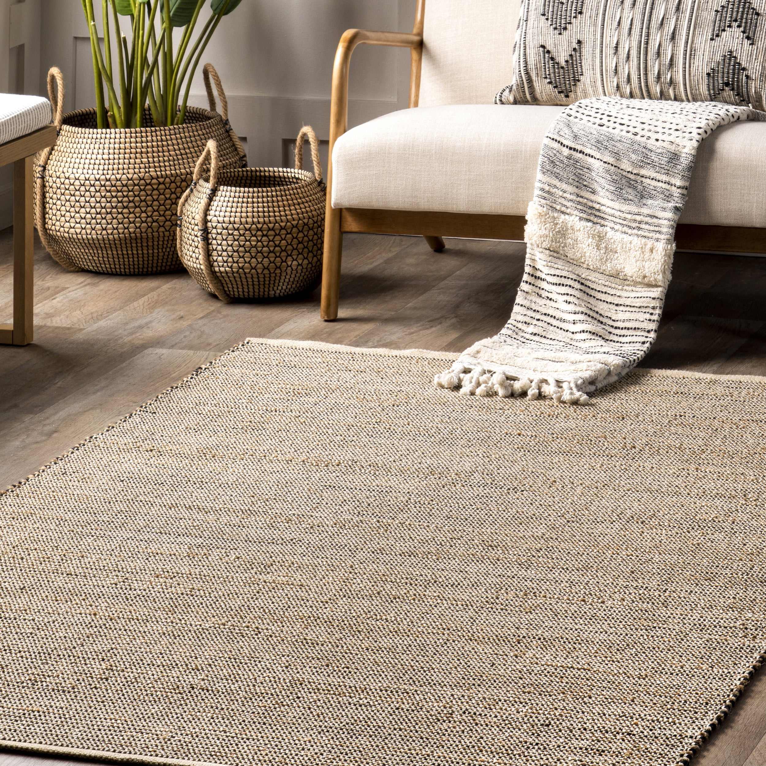 nuLOOM Roimata Casual Cotton Blend Area Rug, 8' x 10', Natural