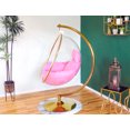 thumbnail image 6 of SK CHUMRA Gold Bubble Chair Acrylic Swing with Stand, Cushion, Gold finish, 6 of 6