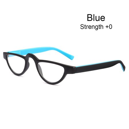 +0~+3.5 Portable Vision Care Diopter +0~+3.5 Women&Men HD Gradient Presbyopic Eyeglasses Hyperopia Glasses Cat Eye Reading Glasses Magnifying Eyewear BLUE STRENGTH +0