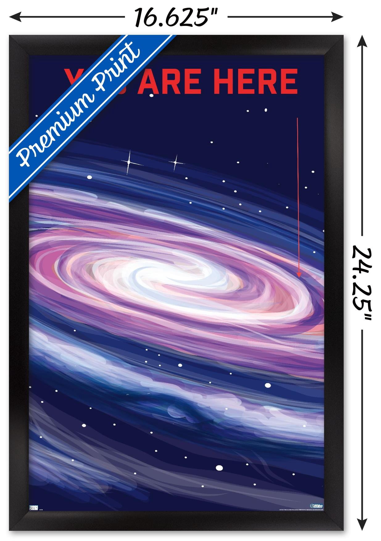 Well This Is Awkward - You Are Here Wall Poster, 14.725" x 22.375" Framed