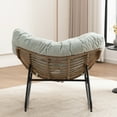 thumbnail image 7 of Rocking Chair,Chenille Upholstered Accent Chair with Metal Frame, Modern Rocking Accent Chairs for Nursery, Living Room, Bedroom, Apartment and Offices,350 lbs Load Capacity,Light Blue, 7 of 7