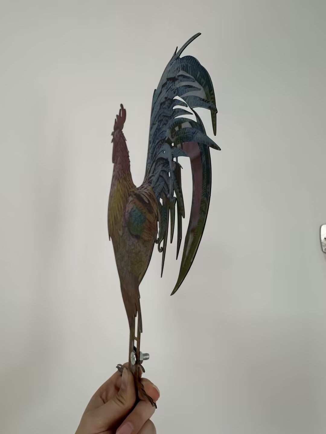 HEEPDD Sculpture De Coq En Métal, Statue Décorative En Fer Creux Pour Intérieur Et Extérieur, Décoration De Jardin, Maison, Pour Pendaison De Crémaillère, 1 X Sculpture