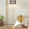 thumbnail image 4 of JOPESO Gold Floor Lamps for Living Room, 67" Modern Black Lamp Shades Standing Lamp with Foot Switch, 4 of 6