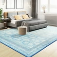 thumbnail image 3 of Ultrug Vintage Floral Rugs Soft Boho Area Rug Indoor Carpet for Living Room Bedroom Home Decor,6'x9',Light Blue, 3 of 7