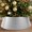 Silver, variant on Waterproof Metal Christmas Tree Collar, Decorative Steel Tree Base Cover to Hide Stand & Lights, Durable Reusable Holiday Decor