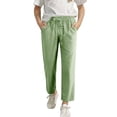 thumbnail image 2 of breaise Casual Pants for Kids Cotton Linen Elatic Waisted Hiking Pants Lightweight Solid Trousers Boys Girls Travel Beach Pants with Pockets, 2 of 10