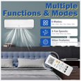 thumbnail image 5 of 18000 BTU Mini Split Air Conditioner & Heat Pump, 19 SEER Inverter Split System AC, 230V Ductless AC with R32 Refrigerant, 50ft Airflow for Rooms up to 1250 Sq Ft, 5 of 8