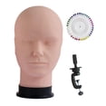 thumbnail image 3 of Xuanheng Male Bald Mannequin Head Hat Display Rack for Hairpieces s Making Styling C, 3 of 8