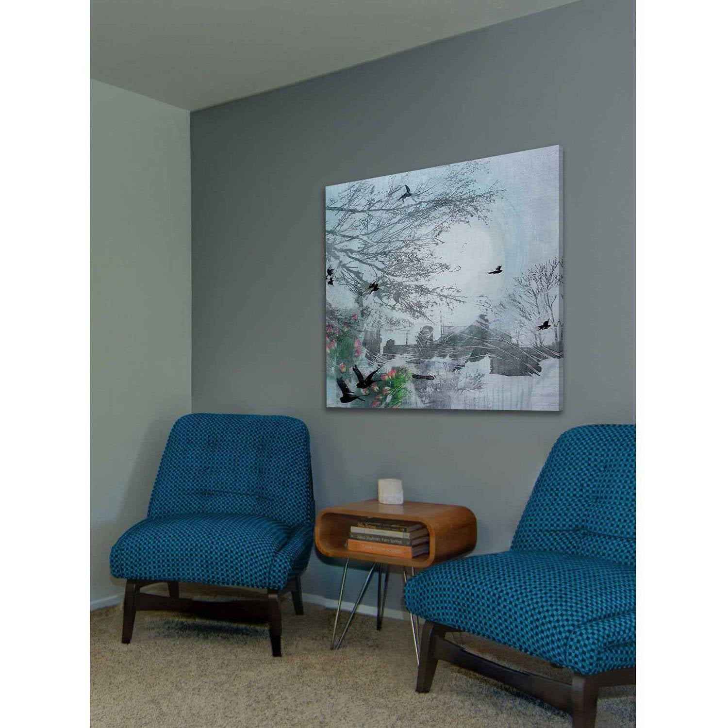 Marmont Hill "Tuesday in Blue" by Tracy Silva Barbosa Painting Print on Canvas