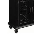 thumbnail image 2 of Well Designed Wooden Accent Cabinet With Lattice Doors Black, 2 of 6
