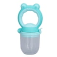 thumbnail image 3 of Juego de comedero para bebé, chupetes de silicona con forma bonita, cadena para masticar alimentos, bolsa de alimentación para bebés, color azul, 3 of 14