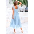 thumbnail image 2 of Vestido PRETTYGARDEN Azul Claro sin Mangas con Fruncido Midi, 2 of 9