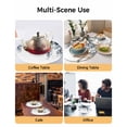 thumbnail image 2 of 15 Inch Round Placemats Set of 4, Blue Teal Eucalyptus Non Slip Heat Insulation PP Table Mats, Weeping Botanical Leaf Watercolor Washable Place Mats for Kitchen Dining Party Table Decor, 2 of 7