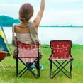 thumbnail image 5 of 600D Oxford Camping Chair Portable Foldable Chair Supports 220 lbs for Picnic, Fishing, Backpacking Red Christmas Tree and Lights, 5 of 8