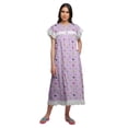 thumbnail image 1 of Moomaya Chemise de Nuit Imprimée pour Femmes Mi-Mollet en Coton à Manches Courtes, 1 of 6