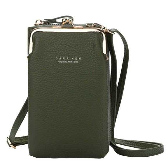 Puntoco Clearance Mini Phone Messenger Bag Cell Phone Purse Wallet Small Crossbody Bag for Women Green