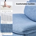 thumbnail image 5 of NOUHAUS Snooze Modern Recliner Electric Power Swivel Rocker with Footrest Wireless Charger Living Room & Bedroom Sky Blue, 5 of 10