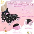 thumbnail image 6 of OBENSKY Roller Skates, 4 Size Adjustable for Girls & Boys w/ Light up Wheels-Blue/Pink, 6 of 11