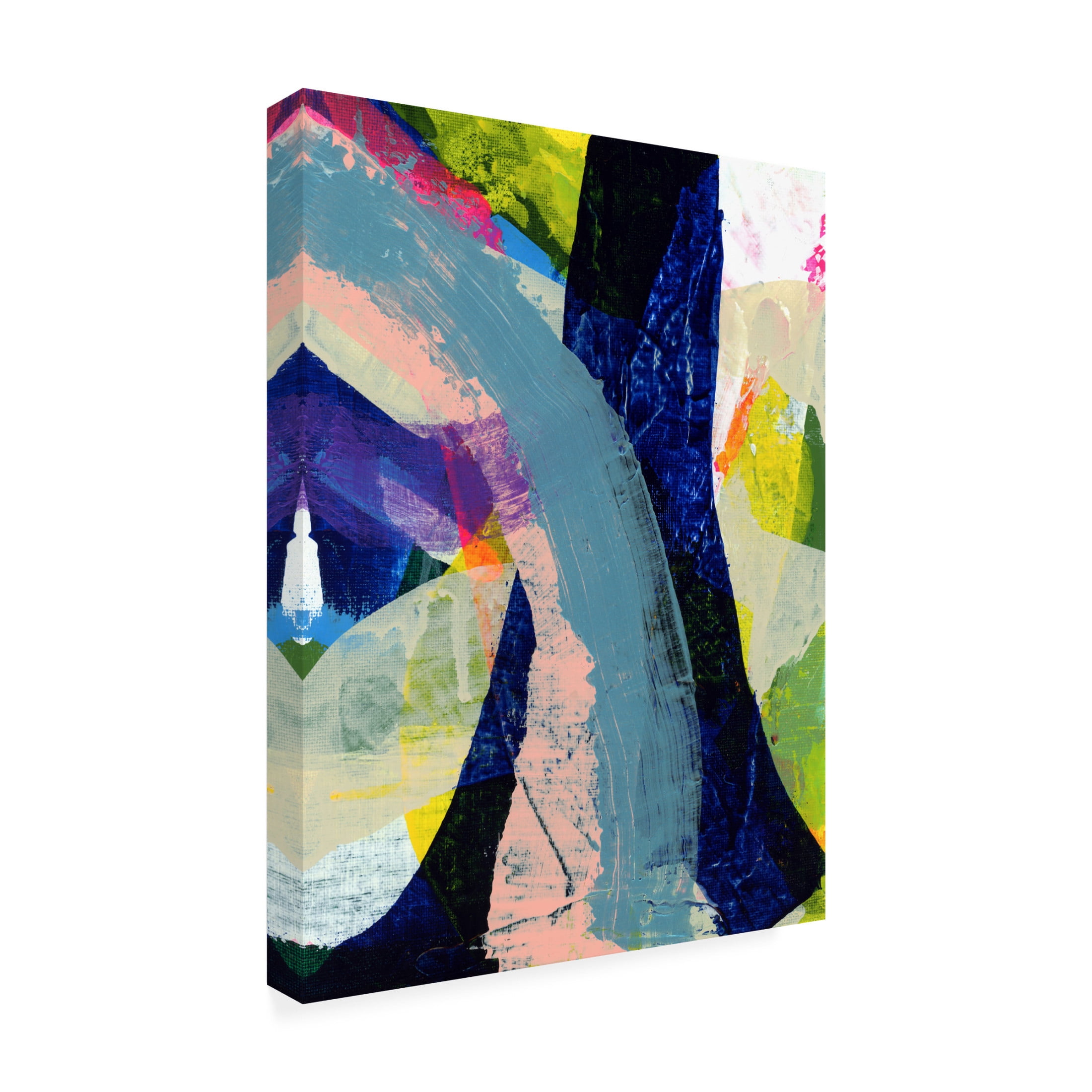 Canvas Wall Art - Jessalin Beutler 'Cheerful Lines' Wall Art for Living Room, Bedroom, or Office Décor by Trademark Fine Art - 18 x 24 Inches