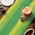 thumbnail image 3 of Green Orange Vertical Striped Table Runner 90 Inches, Modern Color Ombre Bed Runner Dresser Scarves Tabletop for Indoor Outdoor Parties/Ceremony/Banquet, 13" x 90", 3 of 9