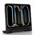 thumbnail image 2 of ELEHOLD Rugged Stand Case for iPad Air 13 inch 2024,iPad Pro 13 inch 2024 Kids Friendly EVA Full Body Protective Handle Grip Kickstand Shockproof Case,Black, 2 of 8