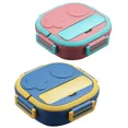 thumbnail image 2 of Outing Tableware 304 Portable Stainless Steel Lunch Box Baby Child Student Outdoor Camping Picnic Food Container Bento Box 2 grid-pink, 2 of 6